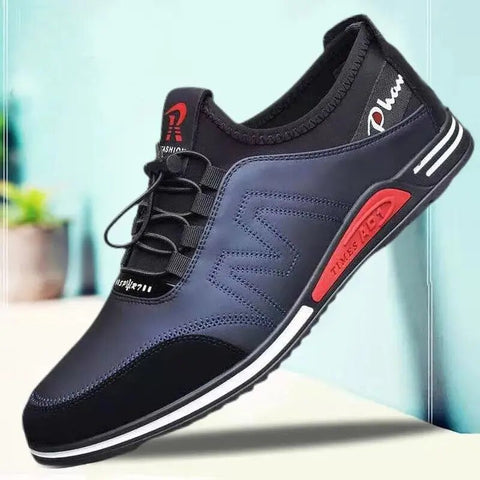 Image of Men's Leather Shoes Breathable Sports-FrenzyAfricanFashion.com