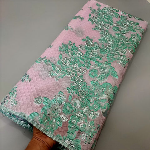 Image of Fabric Lace Nigerian French Tulle Lace Brocade Lace Fabric for Wedding Party Dress-FrenzyAfricanFashion.com