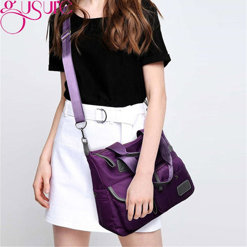 Image of Women Multi-pockets Shoulder Bag Portable Outdoor Travel Zipper Multi-function Large Capacity Handbags-FrenzyAfricanFashion.com