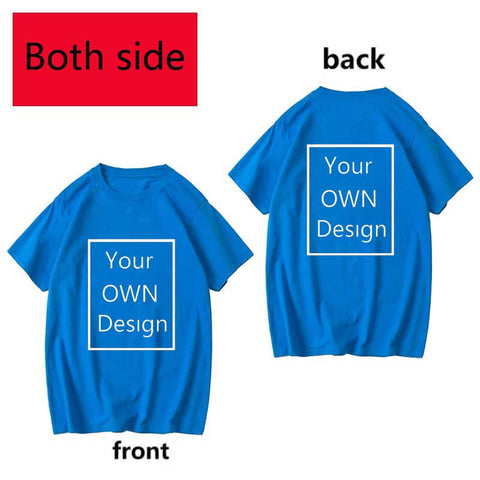 Image of Your Own Design Logo and Picture Custom Tshirt Men and women Cotton T shirt Casual T-shirt-FrenzyAfricanFashion.com