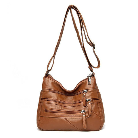 Image of High Quality Women's Soft Leather Shoulder Bags Multi-Layer Classic Crossbody Bag Luxury Designer Handbag and Purse-FrenzyAfricanFashion.com