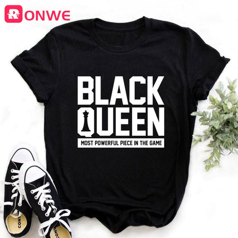 Image of Beauty African Lady Women T shirt African Black Girl History Month Female T-shirt Melanin Tee Shirt-FrenzyAfricanFashion.com