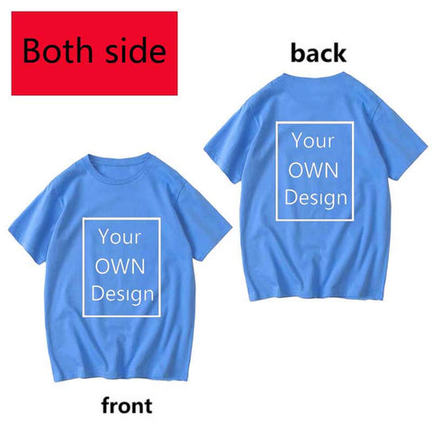 Image of Your Own Design Logo and Picture Custom Tshirt Men and women Cotton T shirt Casual T-shirt-FrenzyAfricanFashion.com