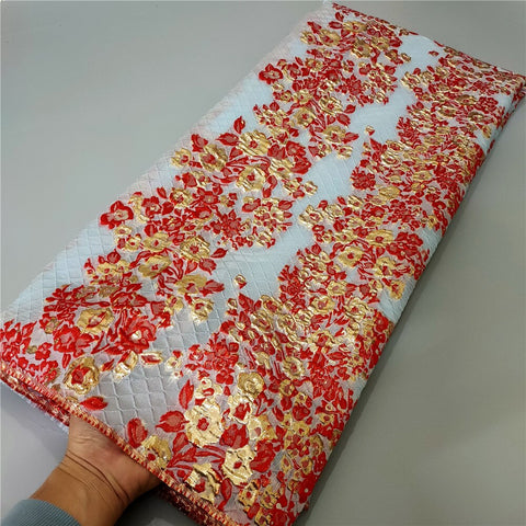 Image of Fabric Lace Nigerian French Tulle Lace Brocade Lace Fabric for Wedding Party Dress-FrenzyAfricanFashion.com