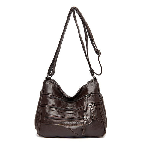 Image of High Quality Women's Soft Leather Shoulder Bags Multi-Layer Classic Crossbody Bag Luxury Designer Handbag and Purse-FrenzyAfricanFashion.com