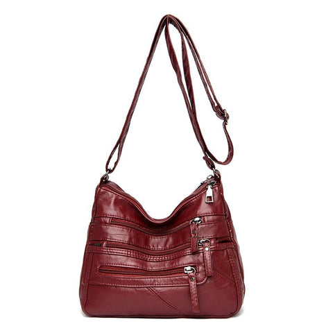 Image of High Quality Women's Soft Leather Shoulder Bags Multi-Layer Classic Crossbody Bag Luxury Designer Handbag and Purse-FrenzyAfricanFashion.com