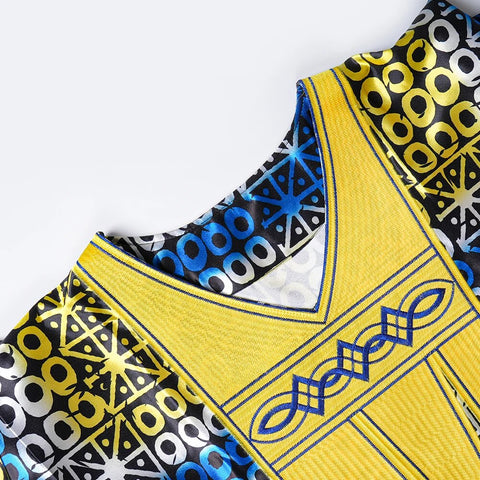 Image of African Dresses For Women Traditional Embroidery Bazin Dress-FrenzyAfricanFashion.com