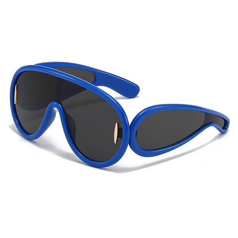 Image of NEW Punk Sunglasses Women Men Hip Hop One Piece Luxury UV400 Unisex Shades Mirror Eyewear-FrenzyAfricanFashion.com