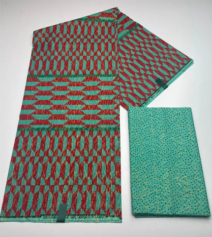 Image of Kente Wax Prints Fabric 100% cotton Real High Quality 6 yard African Fabric for Party Dress 6 Yards-FrenzyAfricanFashion.com