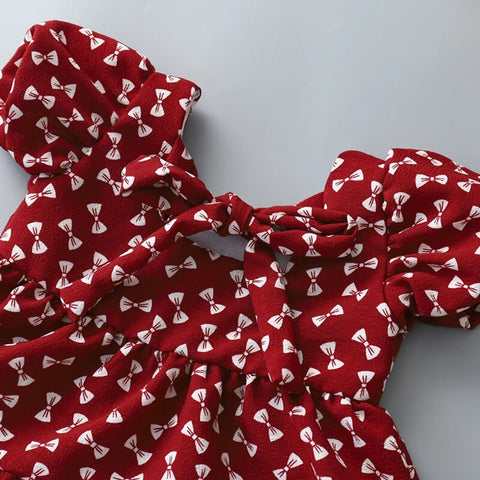 Image of Summer Toddler Dresses Baby Girl Clothes Cute Flowers Print Princess Dress-FrenzyAfricanFashion.com