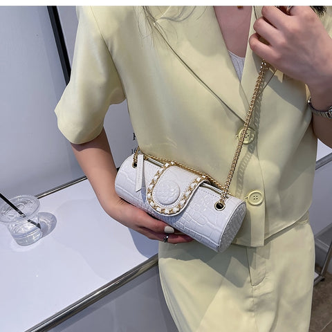 Image of Tote Barrel PU Leather Women Handbag Shoulder Messenger Bag-FrenzyAfricanFashion.com