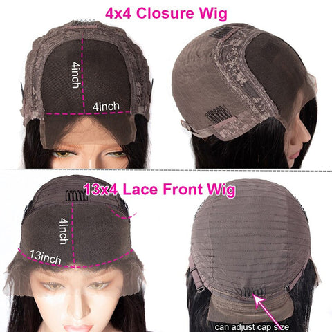 Image of SVT Inidan Water Wave 13x4 Lace Front Bob Wigs Pre Plucked Remy Human Hair Wigs Deep Curly Short 4x4 Lace Closure Wig For Women-FrenzyAfricanFashion.com