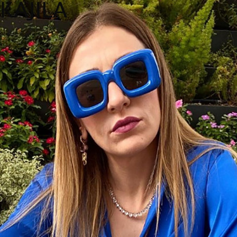 Image of Oversized Square Sunglasses Women Big Frame Rectangle Ladies Shades Eyewear-FrenzyAfricanFashion.com