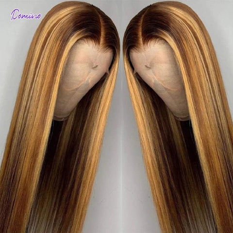 Image of Lace Wigs Remy T Part Brazilian Bone Straight Human Hair-FrenzyAfricanFashion.com