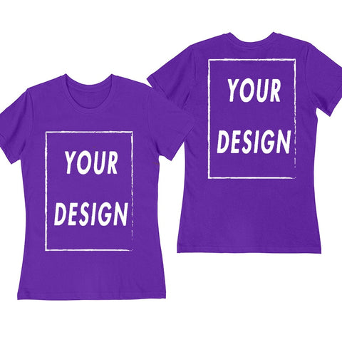 Image of Custom Tshirt Front Back Print Professional Your Own Logo Text Photo Male Personalized Premium Gifts T-shirt EU Size 100% Cotton-FrenzyAfricanFashion.com