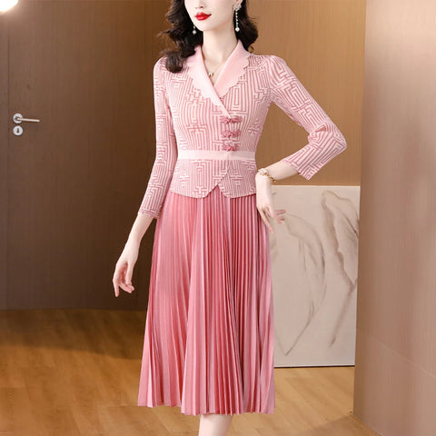 Image of Women's Checker Print Suit Neck Skirt and Top Dress-FrenzyAfricanFashion.com