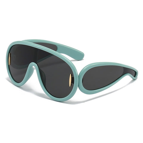 Image of NEW Punk Sunglasses Women Men Hip Hop One Piece Luxury UV400 Unisex Shades Mirror Eyewear-FrenzyAfricanFashion.com