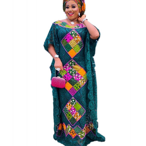 Image of African Lace Dresses Online Women Evening Gown Party Dress-FrenzyAfricanFashion.com