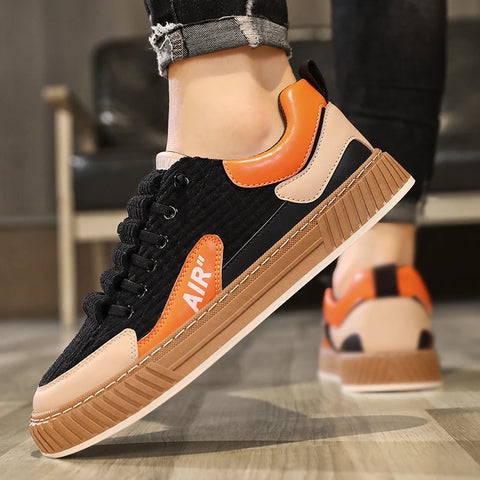 Image of Youth Trendy Board Shoes Corduroy Student Sports Shoes Outdoor Sneakers Male Footwear-FrenzyAfricanFashion.com