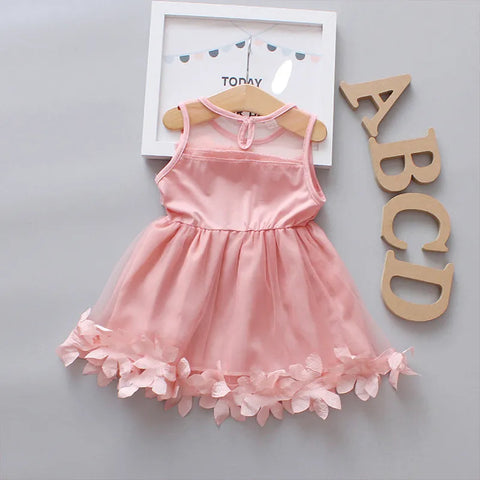 Image of Flower Baby Girl Party Dresses Summer Children Clothes Birthday Princess-FrenzyAfricanFashion.com