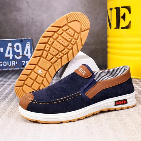 Image of Shoes for Men Plus Size Male Loafers Casual Comfortable Sneakers Slip On leisure Shoes Lightweight Vintage Flats-FrenzyAfricanFashion.com