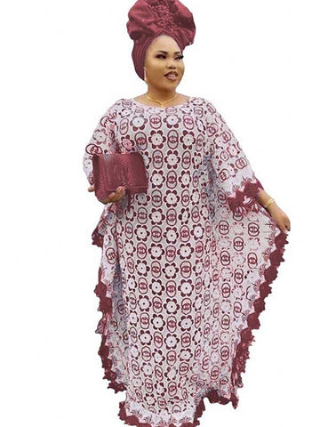 Image of African Dresses Women Lace Evening Long Dress-FrenzyAfricanFashion.com