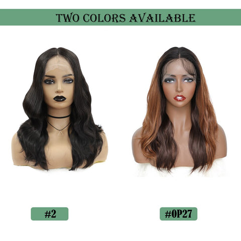 Image of Synthetic Lace Front Wig with Baby Hair 18 Inch Medium Body Wavy-FrenzyAfricanFashion.com