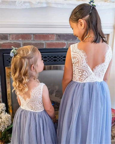 Image of Flower Girl Dress Baby Kids Summer Princess Party Lace Wedding Birthday Dresses-FrenzyAfricanFashion.com