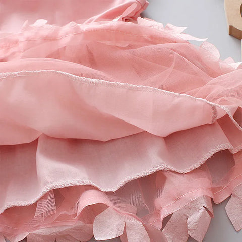 Image of Flower Baby Girl Party Dresses Summer Children Clothes Birthday Princess-FrenzyAfricanFashion.com