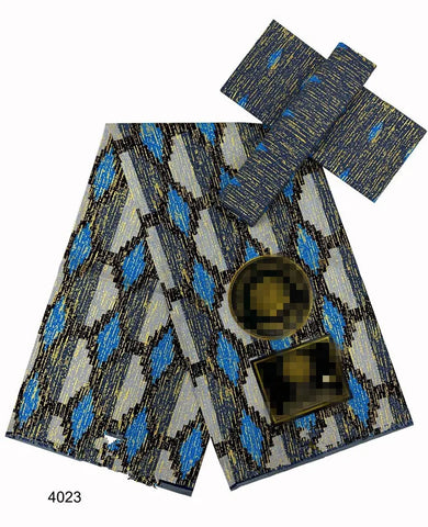 Image of Blue kente Wax Print Fuchsia Fabric Dress Craft DIY Cotton Nananom-FrenzyAfricanFashion.com