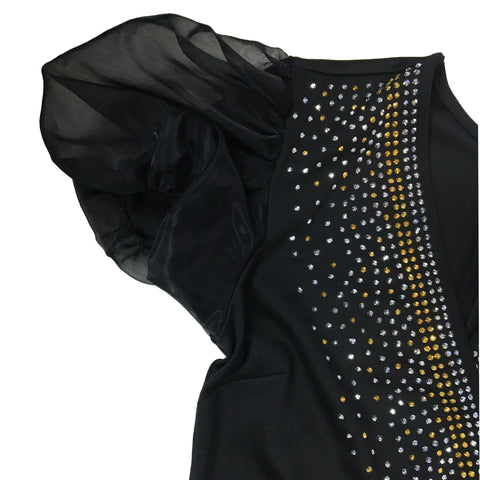 Image of 2023 Women Luxury Diamonds Hot Drill Wrap V-neck Puff Short Sleeve Bodycon Midi Maxi Dress Sexy Night Club Birthday Vestidos-FrenzyAfricanFashion.com