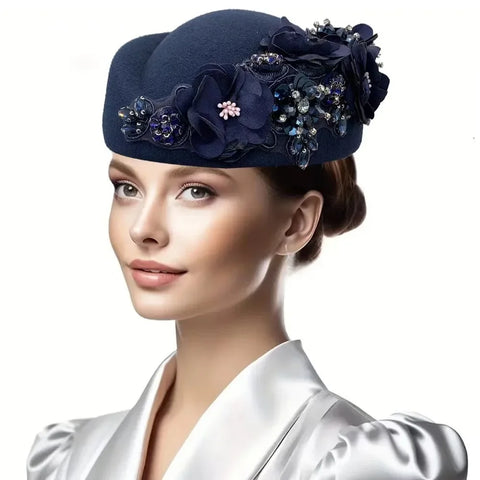 Image of African Headtie Fashion Summer Autumn African Turban Hat for Women Church with Flower Soft Caps for Party Casual Head Wrap-FrenzyAfricanFashion.com
