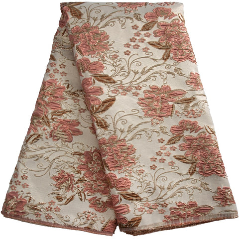 Image of 5 Yards Brocade Jacquard Lace Fabric-FrenzyAfricanFashion.com