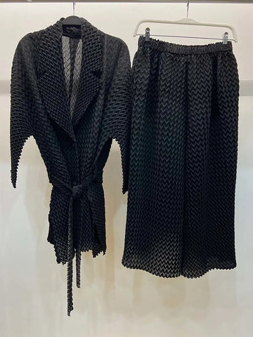 Image of 2 Pieces Sets Women Pleated Skirt and Top Fashion Clothing-FrenzyAfricanFashion.com