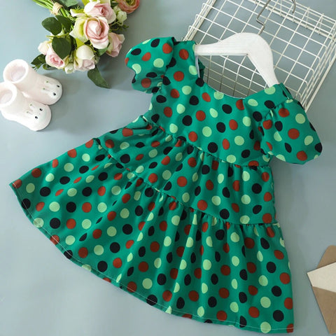 Image of Summer Toddler Dresses Baby Girl Clothes Cute Flowers Print Princess Dress-FrenzyAfricanFashion.com