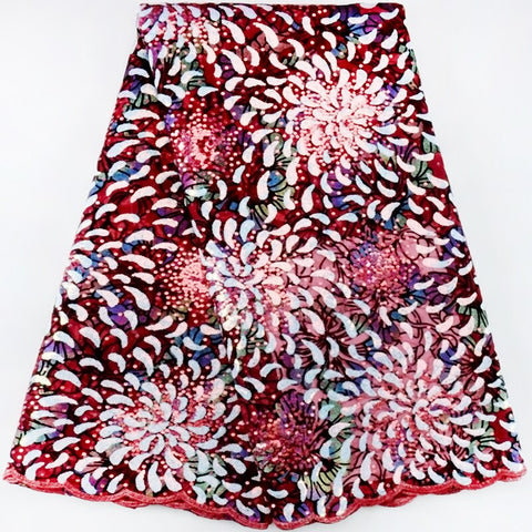 Image of Tulle Lace Fabric Luxury Sequins Mesh-FrenzyAfricanFashion.com