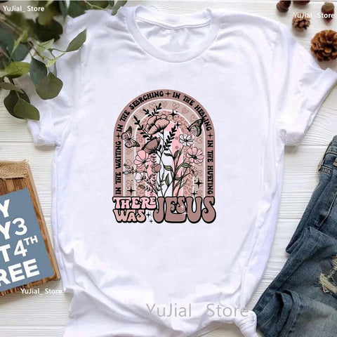 Image of All My Hope Is In Jesus Graphic Print T-Shirt Women-FrenzyAfricanFashion.com