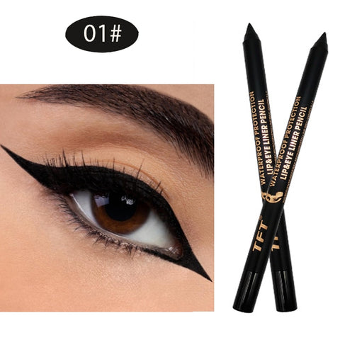 Image of Long Lasting Eyeliner Pencil Colourful Pigment Waterproof Blue Black White Color Gel Eye Liner Pen Makeup Eye Beauty Cosmetics-FrenzyAfricanFashion.com