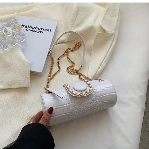 Image of Tote Barrel PU Leather Women Handbag Shoulder Messenger Bag-FrenzyAfricanFashion.com