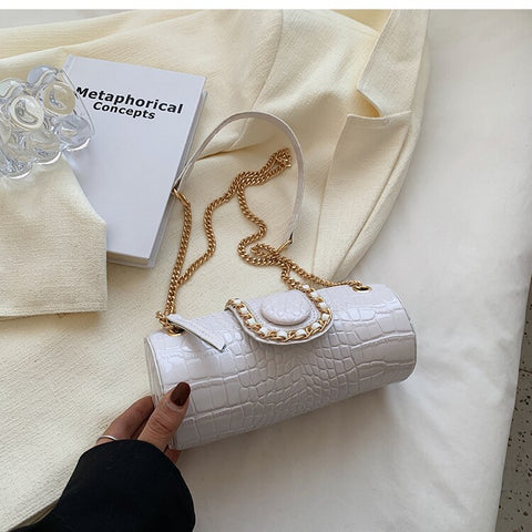 Image of Tote Barrel PU Leather Women Handbag Shoulder Messenger Bag-FrenzyAfricanFashion.com