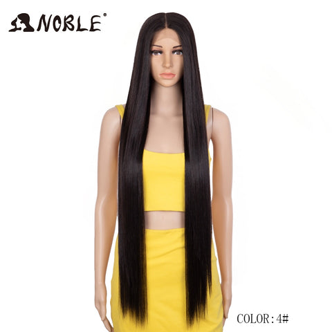 Image of Noble Synthetic Lace Front Wigs For Women 38 Inch Straight Wig Lace Wig Ombre Blonde Lace Wigs Cosplay Straight Lace Front Wig-FrenzyAfricanFashion.com