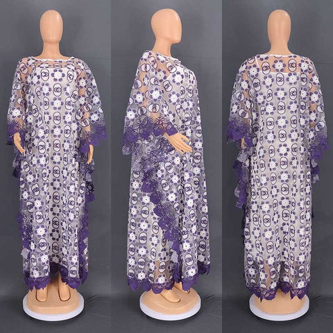 Image of African Dresses Women Lace Evening Long Dress-FrenzyAfricanFashion.com
