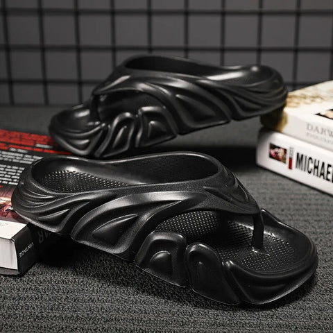 Image of Men Summer Non-slip Flip Flops Outside Beach Slippers Flat Shoes-FrenzyAfricanFashion.com