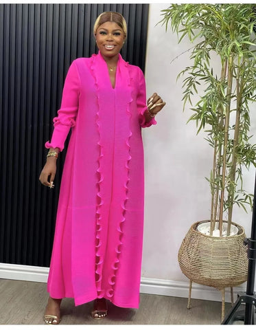 Image of Pleated Dress for Women Spring and Autumn-FrenzyAfricanFashion.com