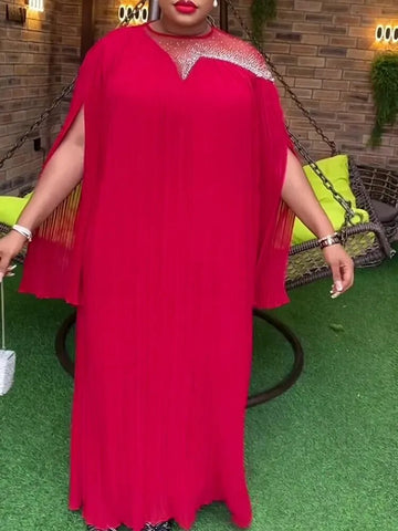 Image of Chiffon Dresses Women Loose Boubou Dubai African Abayas-FrenzyAfricanFashion.com