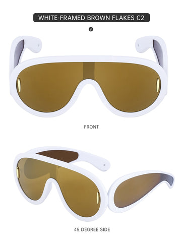 Image of Candy Classy Design Punk Oversize Unisex Sunglasses-FrenzyAfricanFashion.com