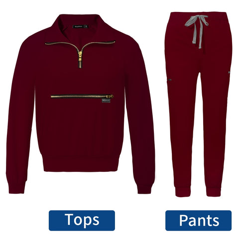 Image of Scrubs Set Uniform Long Sleeved Medical Hospital Veterinary Nurse Uniforms-FrenzyAfricanFashion.com