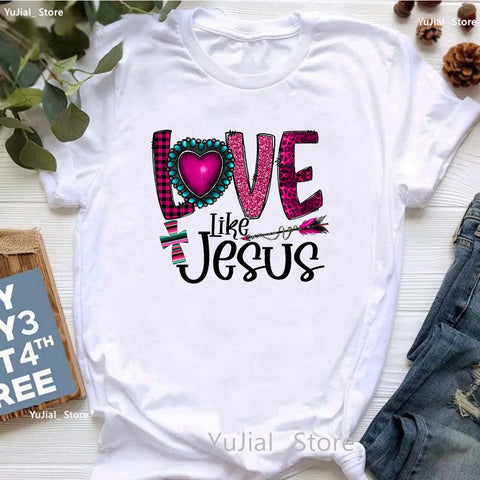 Image of All My Hope Is In Jesus Graphic Print T-Shirt Women-FrenzyAfricanFashion.com