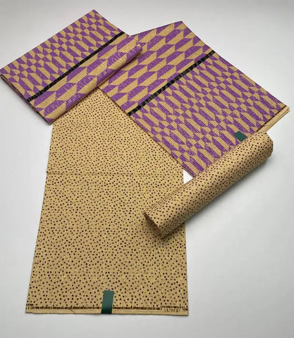 Image of Blue kente Wax Print Fuchsia Fabric Dress Craft DIY Cotton Nananom-FrenzyAfricanFashion.com