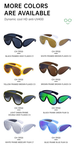 Image of Candy Classy Design Punk Oversize Unisex Sunglasses-FrenzyAfricanFashion.com